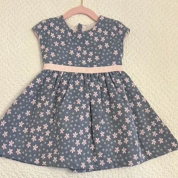 Fleurisse | Dresses | Fleurisse Pink And Blue Spring Dress With Matching Pink  Cardigan | Poshmark